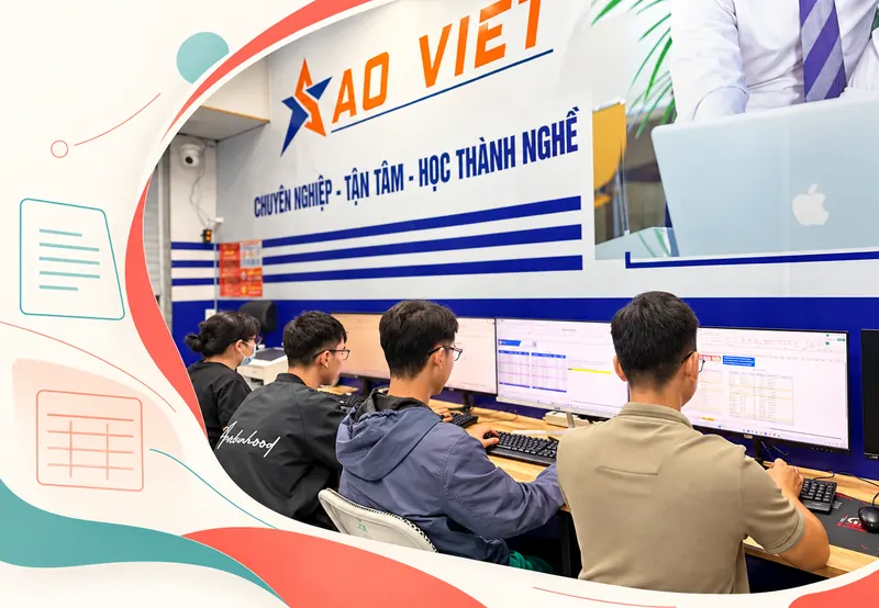 Ảnh ghép thiết kế từ ảnh lớp tin học thực tế do chủ website cung cấp.